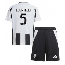 Juventus Manuel Locatelli #5 Hemmaställ Barn 2024-25 Korta ärmar (+ Korta byxor)